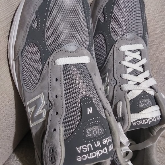 New Balance 993 Grey size 13 Silver White Gray Made In USA Men's Retro MR993GL - Picture 6 of 14